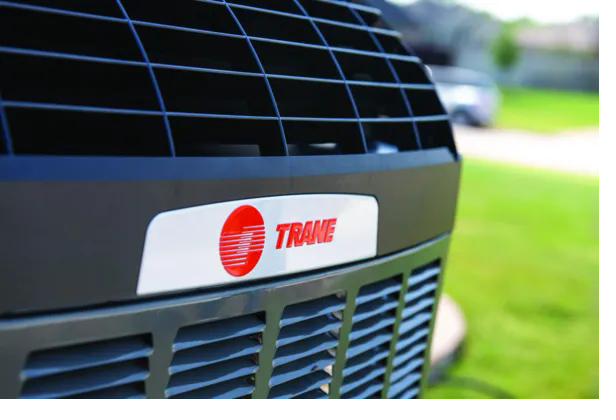 Trane brand logo on AC unit